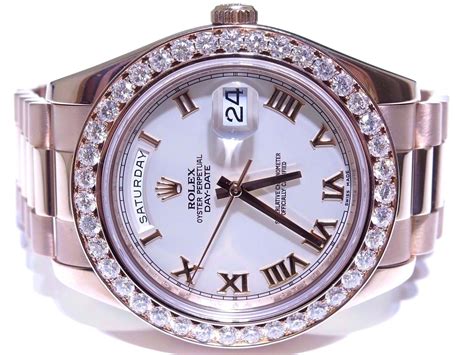 rolex presidential rose gold replica|18k presidential rolex diamond bezel.